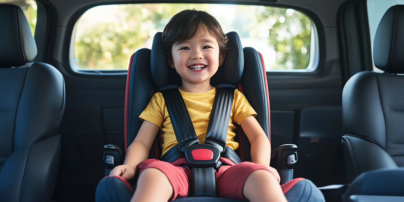 Forward-facing convertible; tether attached; chest clip at armpit level; harness straps at/above shoulders